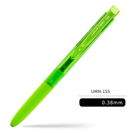 UNI Signo RT1 UMN-155 гелевая ручка 0,38/0,5 мм K6 версия гелевая ручка для письма цветная ручка водопроводная ручка студенческие Обучающие канцелярские принадлежности низкое Демпфирование - Цвет: Lyme Green 0.38