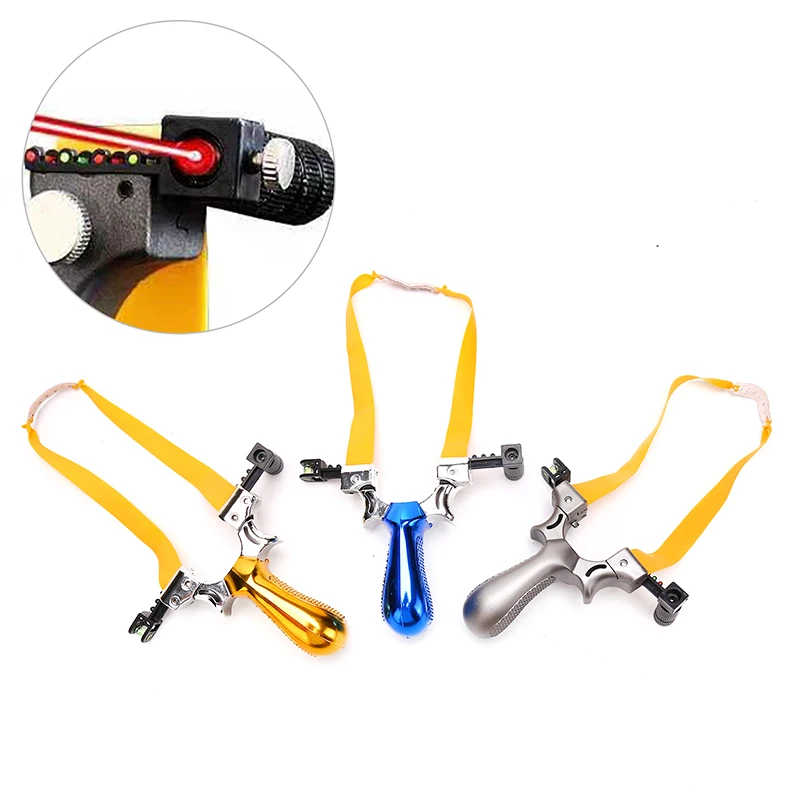 

Laser Aiming Slingshot Equipped With Level Instrument For Outdoor Sports Hunting Using High Power Slingshot Catapult