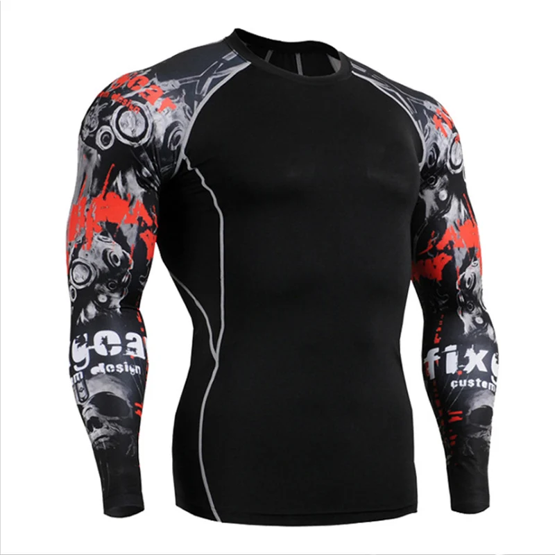Men's Underwear Long-sleeved T-shirt Warm Top Compression Shirt Thermal Knitwear Quick drying MMA Rashgard Male Thermal Shirt