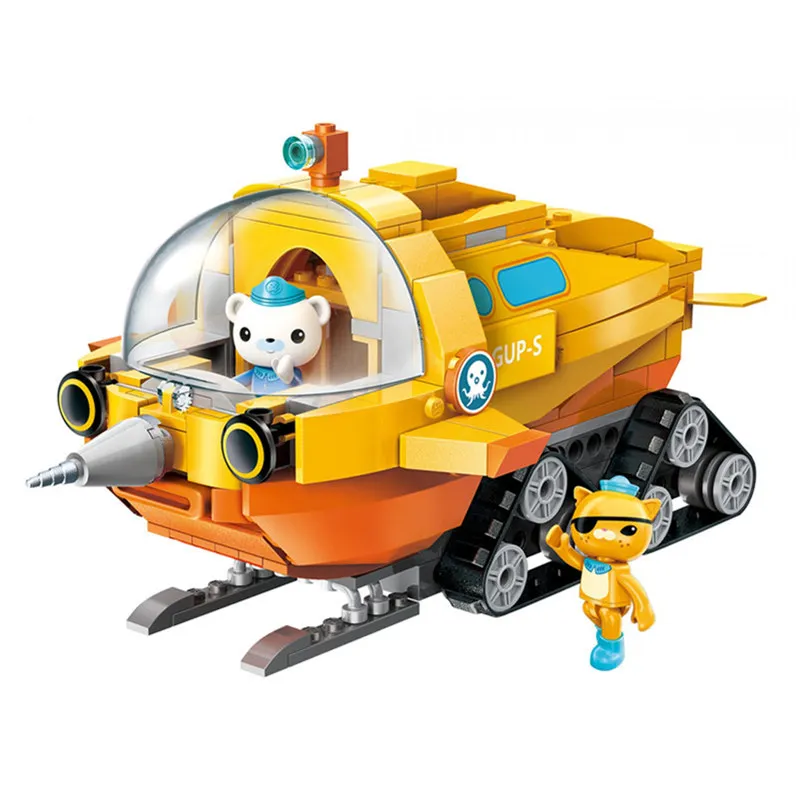 3704 Without Box Enlighten Creator Осьминог Октонавты мультфильм белая акула мобильная база GUP-W строительные блоки наборы кирпичи игрушки для детей - Цвет: 3704 Without Box