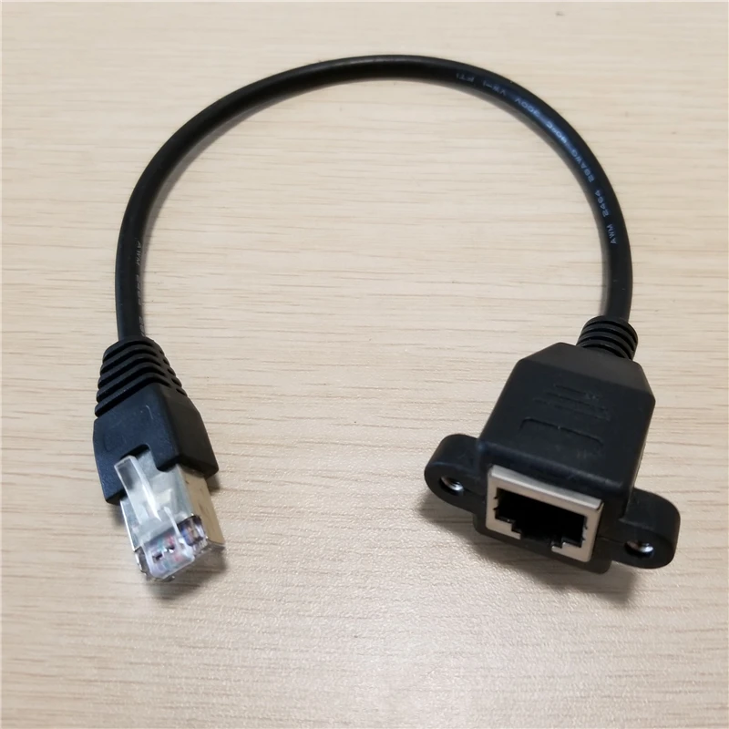 RJ45 RJ 45 Cat5 штекер гнездо Ethernet Сетевой удлинитель шнур Панельное крепление + винты 30