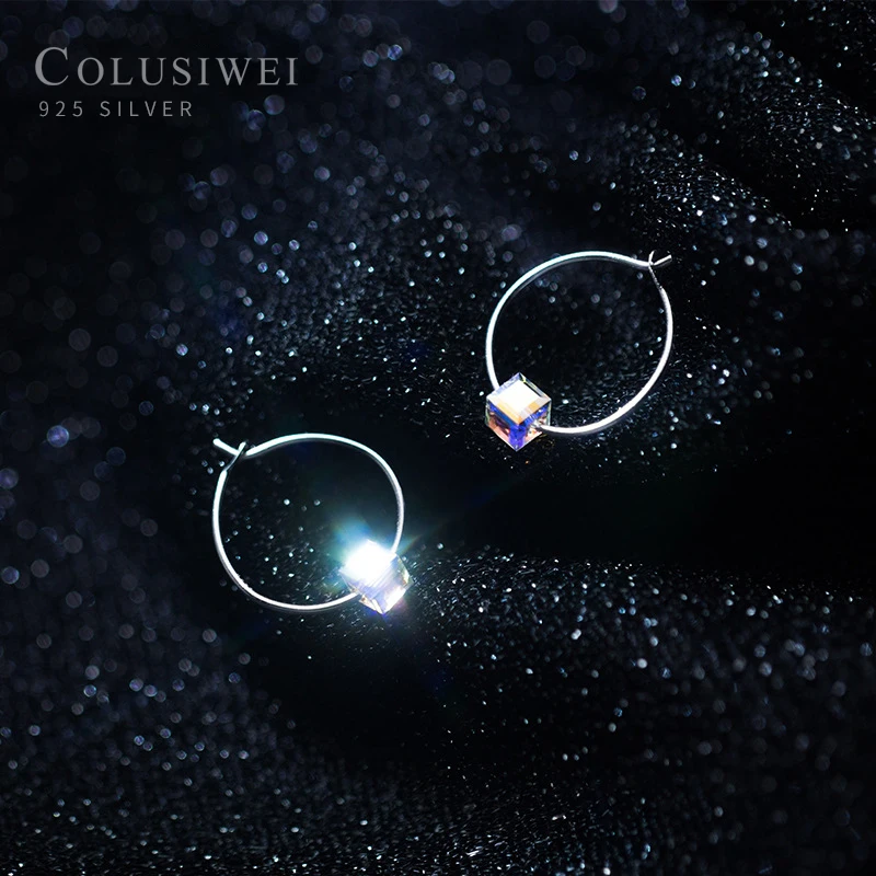 Colusiwei Классические Аутентичные 100% стерлингового серебра 925 пробы квадратный