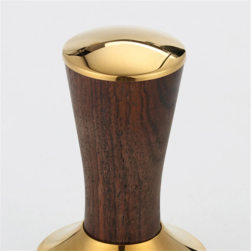 58 мм кофе тампер твердые деревянные ручки порошок молоток 304 нержавеющая сталь