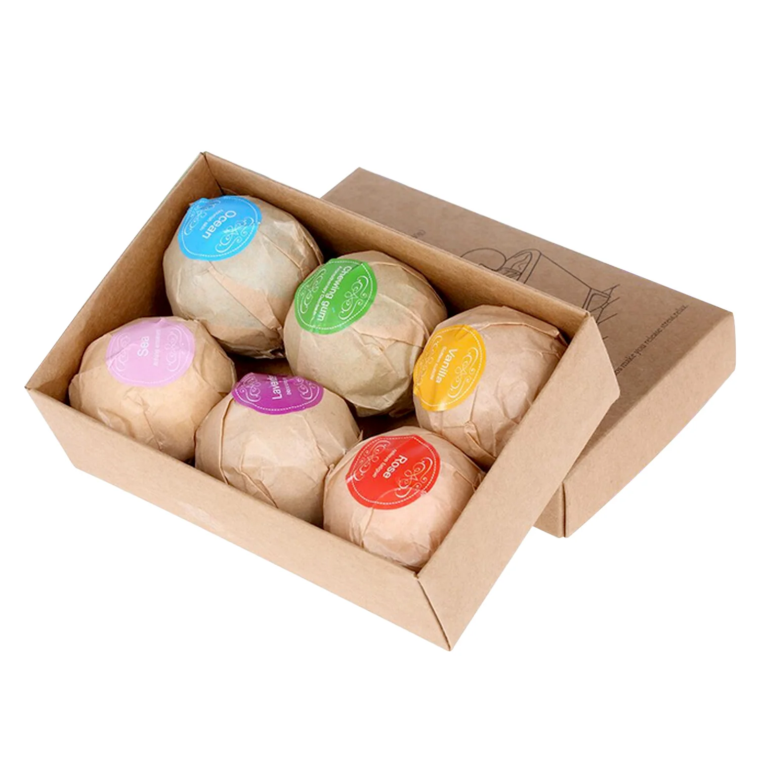 6 шт. различные ароматы натуральные расслабляющие Бомбочки для спа-ванны набор