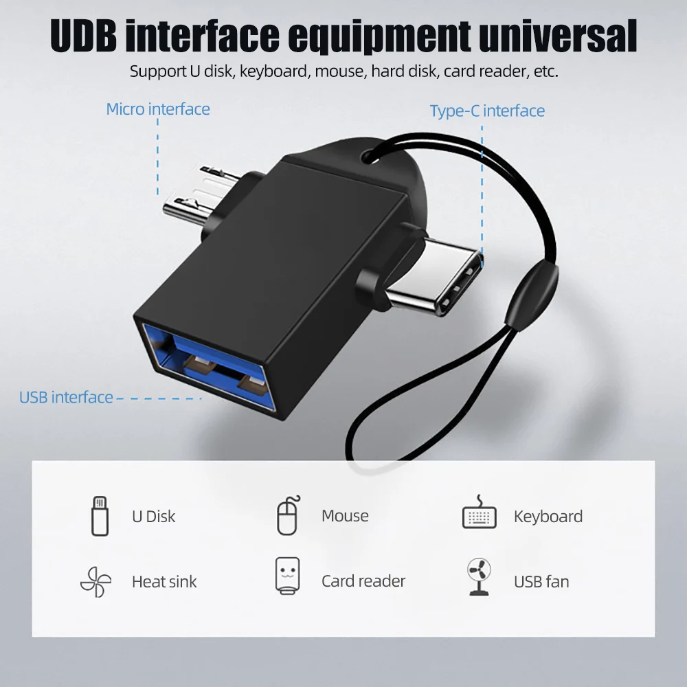 Ihuigol Type C OTG адаптер 2в1 Micro USB штекер Женский для Macbook Pro LG Samsung S9 S10 Xiaomi mi 9