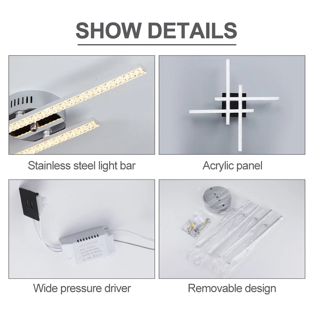 $21.42 LOEFME Ceiling Light Bedroom Decorative Modern LED Indoor Ceiling Lighting 21W/28W Warm White Light Fixtures Ceiling Lamps Home