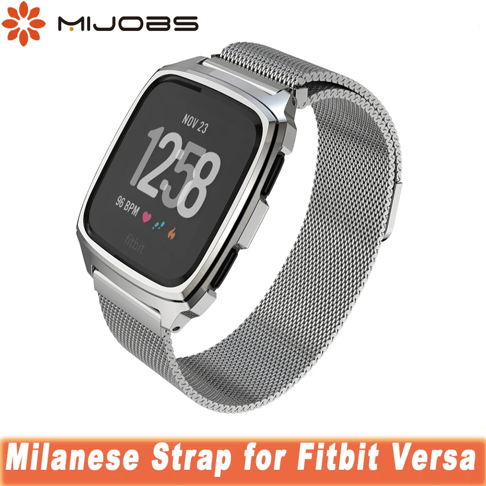 Металлический ремешок для Fitbit Versa ремешок из нержавеющей стали Milanese Loop браслет для fit bit versa браслеты