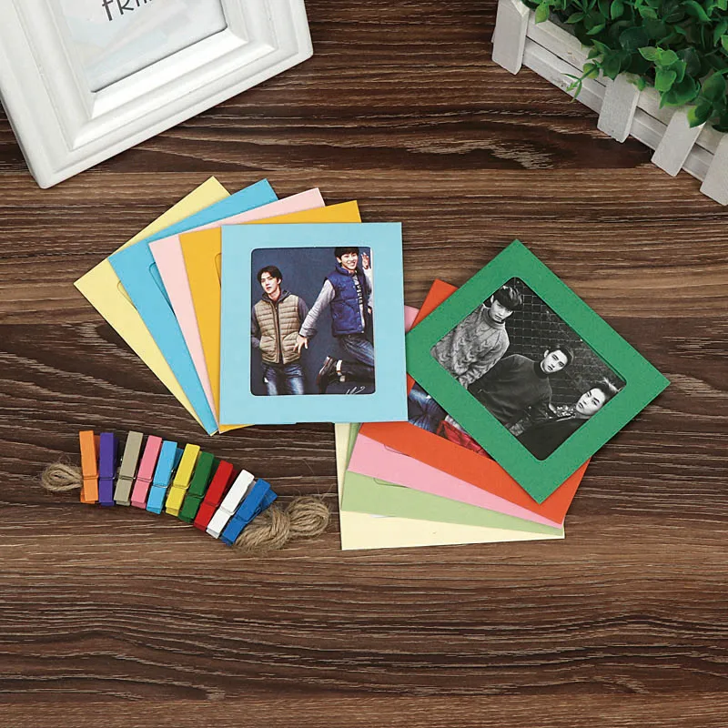 10 шт. 7 дюймов цветная бумажная фоторамка DIY Настенный декор альбом Свадьба День