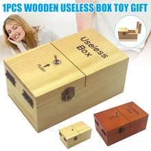 Electronic Girl Kid Interesting Pastime Machine Stress Reduction Useless Box Wooden Boy  Funny Toy Desk Decoration Gifts