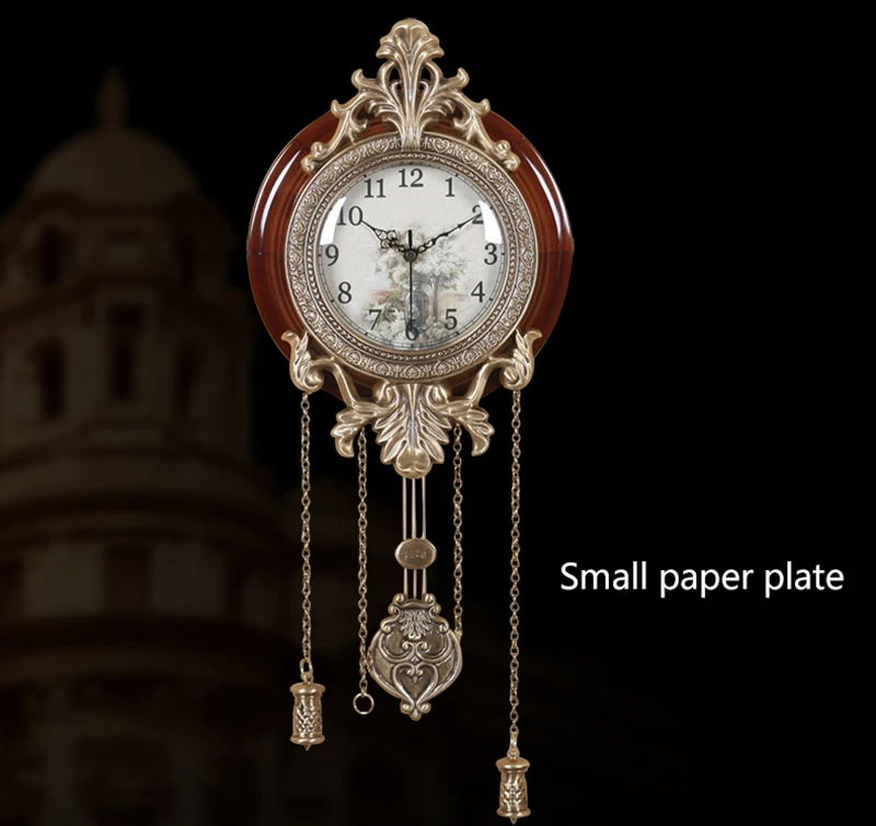 Meijswxj большие настенные часы Saat Reloj Relogio de parede Европейский стиль часы Duvar Saati Horloge Murale деревянные немой часы с маятником