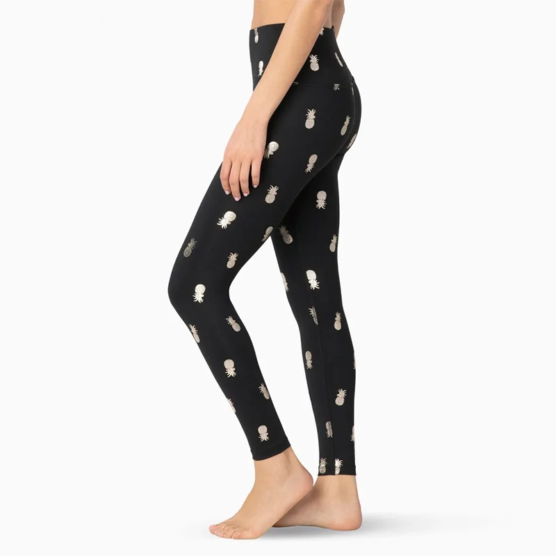 

NORMOV Fashion Leggings For Women Workout Fruit Print High Waist Ankle Length Polyester Leggings Fitness Push Up Female Leggins