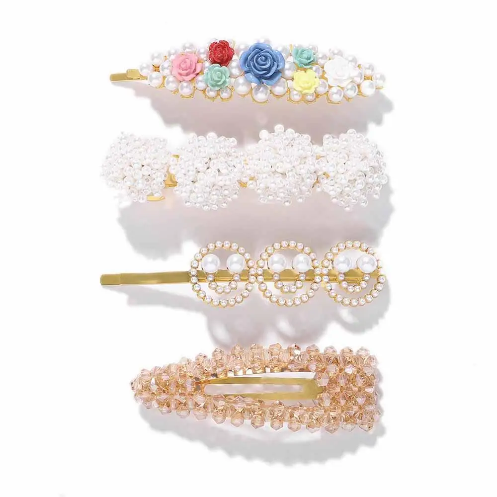 Best lady Trendy Hair Pins Sets For Women Wedding Korean Simulated Pearls Girls Party Bohemian Headwear Gifts Hair Accessories - Цвет: 35