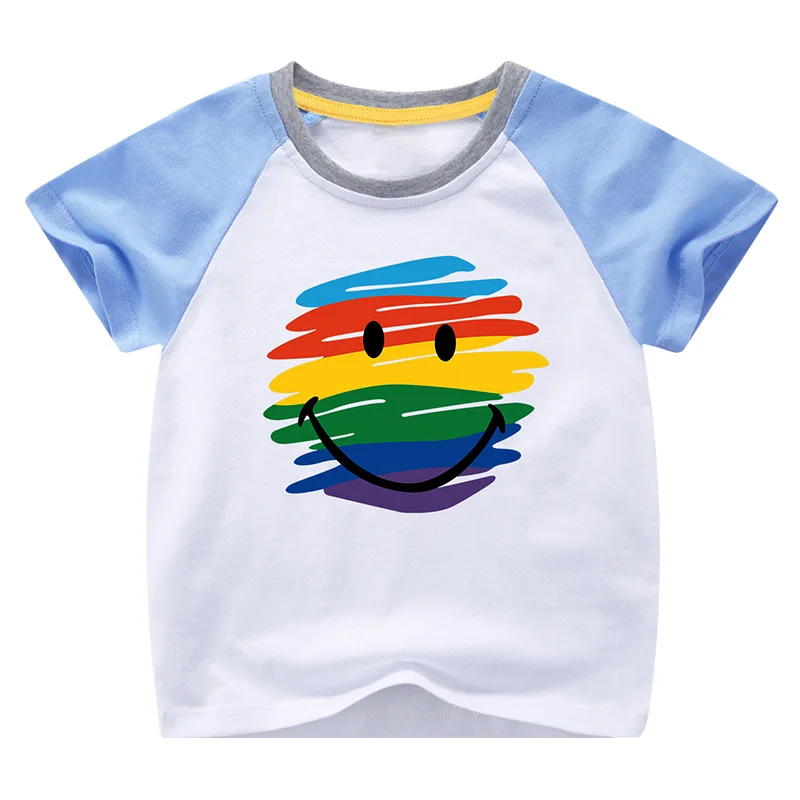 1-8Y baby boys girls t shirts kids tshirt cotton tops summer 2020 bendy shirt boy girl t-shirt children tshirts clothes | Детская одежда