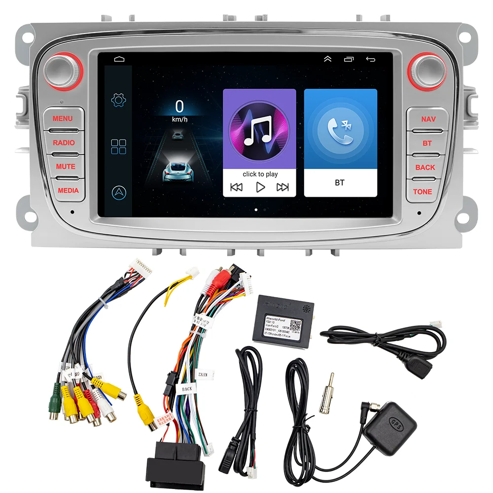 Автомагнитола 2DIN 7 дюймов Android 10 1 GPS спутниковая навигация Bluetooth MP5 мультимедийный