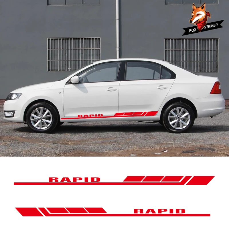 2 шт. Автомобильная длинная полоса боковая наклейка для кузова самодельная