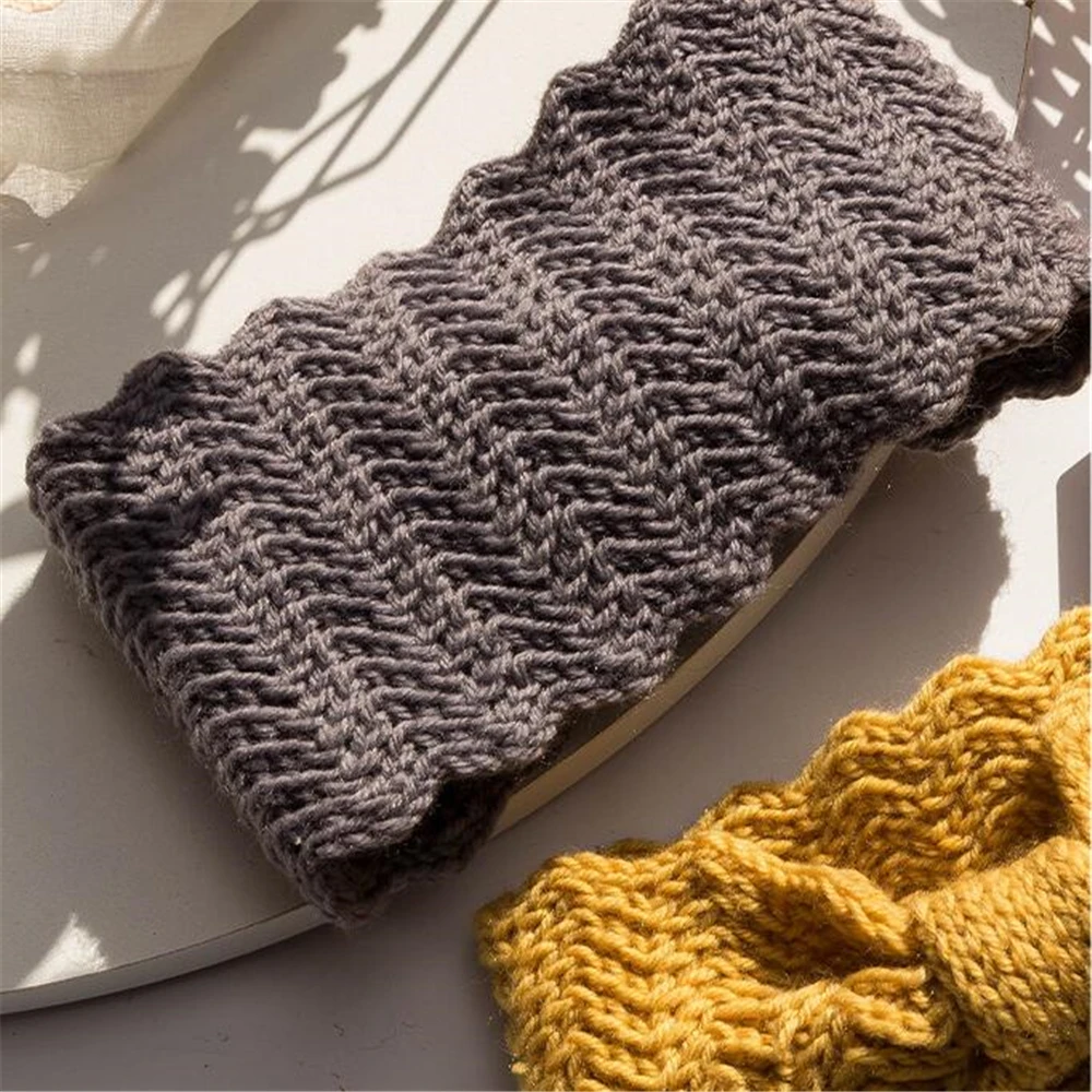 

1pc Women Winter Headband Elastic Wool Knitted Hairband Head Wrap Girls Elegant Bowknot Hair Bands Ear Warmer Hair Accessories