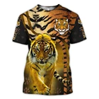 2021 летняя футболка в стиле Харадзюку с изображением тигровой кожи, с коротким рукавом, в стиле панк, уличная футболка с 3D принтом, повседневные топы в стиле унисекс