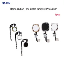 5pcs Mobile Phone Flex Cable Home Button for iPhone 6 6P 6S Plus 5S Return Key Menu Fingerprint Sensor Replacement Parts