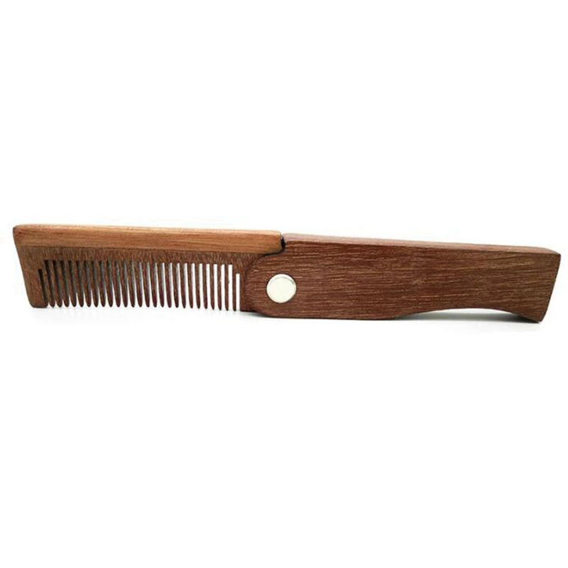 

Amodong Wooden Foldable Comb Men's Comb Beard Care Anti-Static Wooden Comb Hair Care Tool Hairbrush