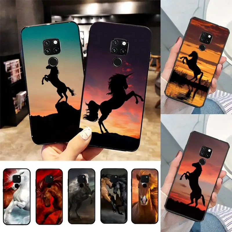 

Horse Animal Painting Pattern Phone Case For Huawei Nova3I 3E mate20lite 20Pro 10lite Luxury funda case