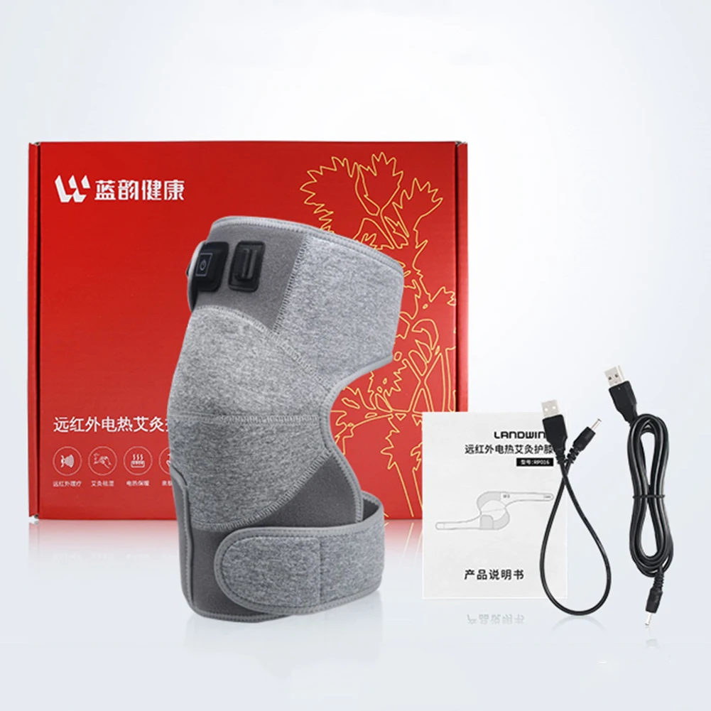 

New Style Hot Sale Heated Knee Brace Wrap Rechargeable 3 Adjutsable Heat Keeps Warm For Arthritis Joint