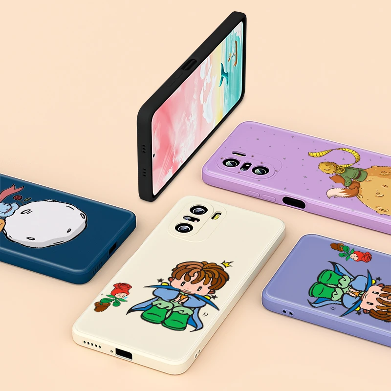 

Little Prince Vector For Redmi K40 Gaming 8A Pro K30 K30S K30i 10X 9 9C 9A 9i 9T 8 7 Liquid Silicone Soft Cover Phone Case