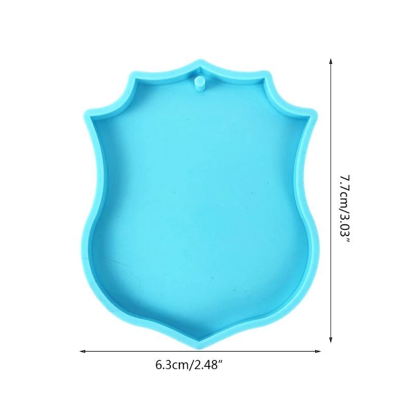 

Police Badge Keychain Epoxy Resin Mold Key Chain Pendant Crafts Silicone Mould