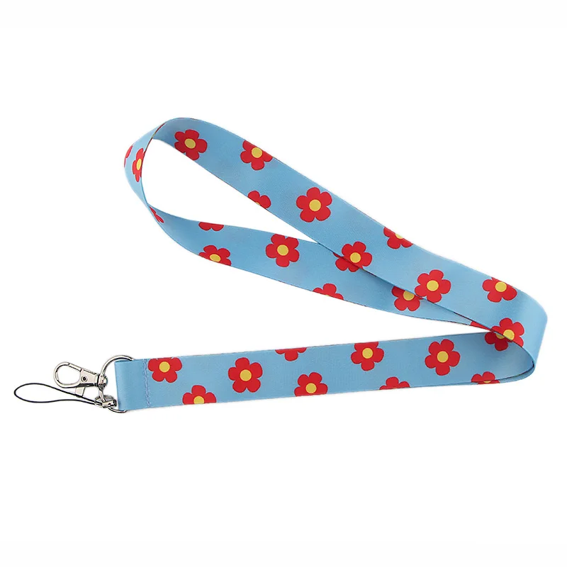 CA90 маленький красный цветок ремешки крутой шейный ремень мобильный телефон