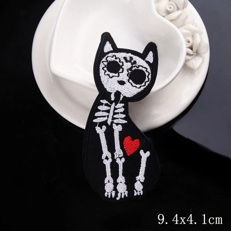 Приклеивающиеся утюгом нашивки DIY милый Кот патч вышитые патчи для одежды