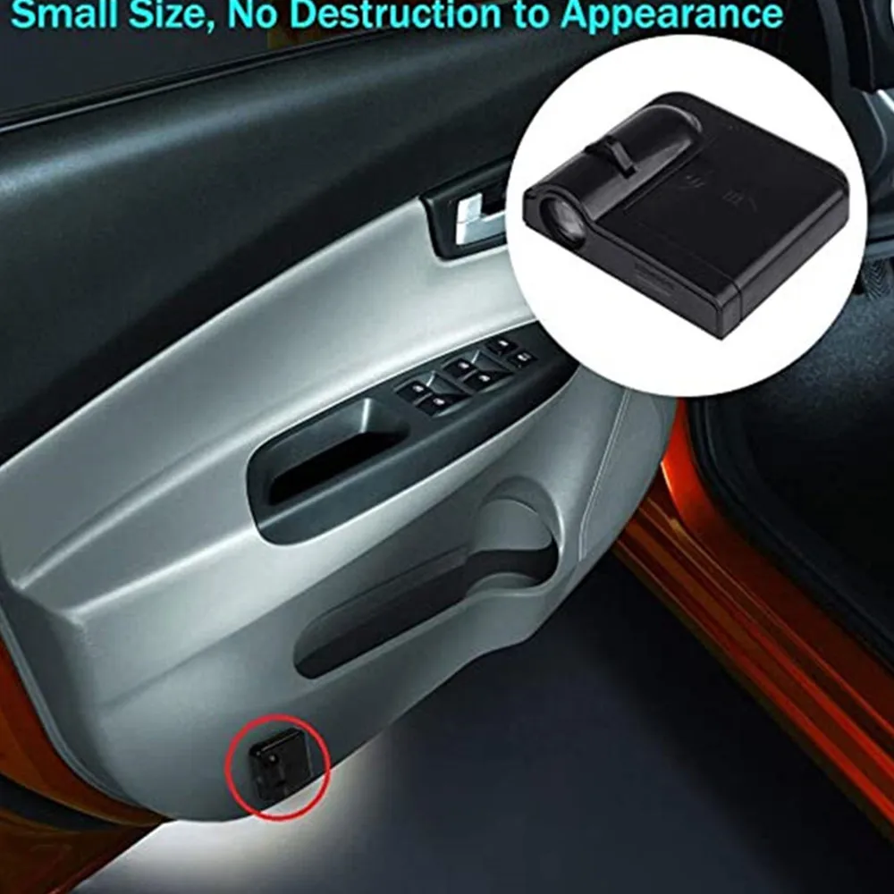 2X Car LED Light Emblem Projector Ghost Shadow Welcome Lamp For Jeep Cherokee Compass MK Liberty KJ KK Wrangler TJ JK JL Grand - купить по