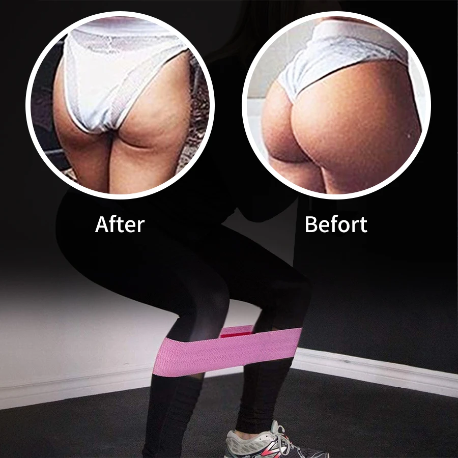 Ткань сопротивления бедра Цвет черный серый винный фитнес экспандер Глют ленты