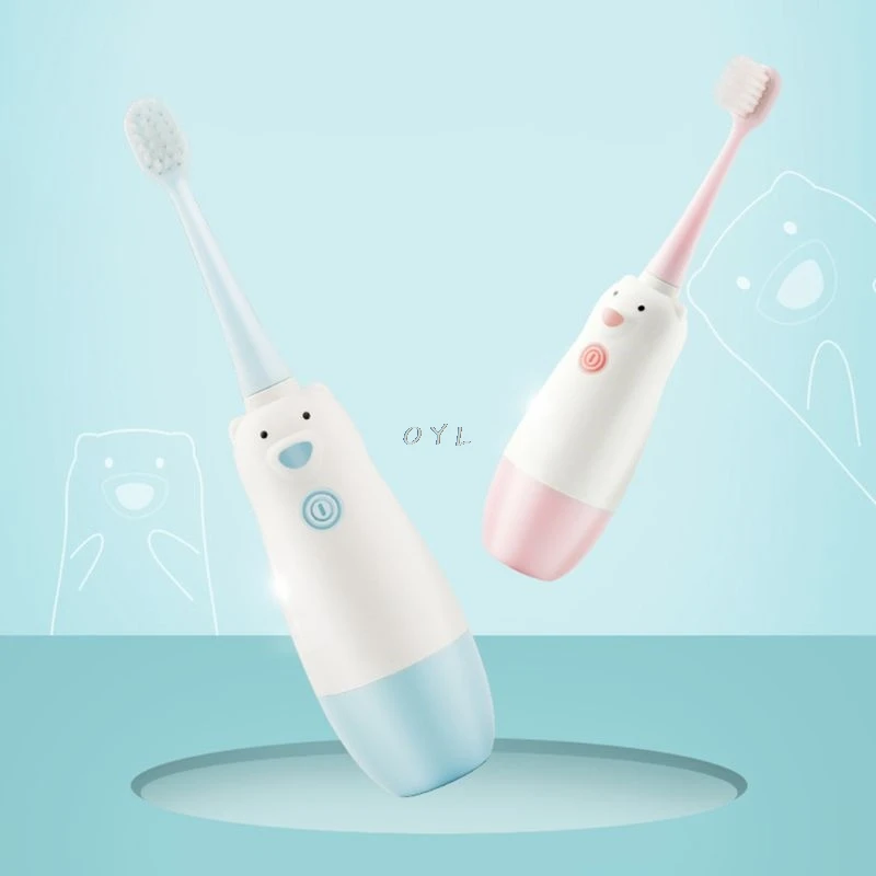 Xiaomi Youpin Cute bear Детская электрическая зубная щетка звуковая волна чистый зуб десны щетка головка батарея Замена водонепроницаемый