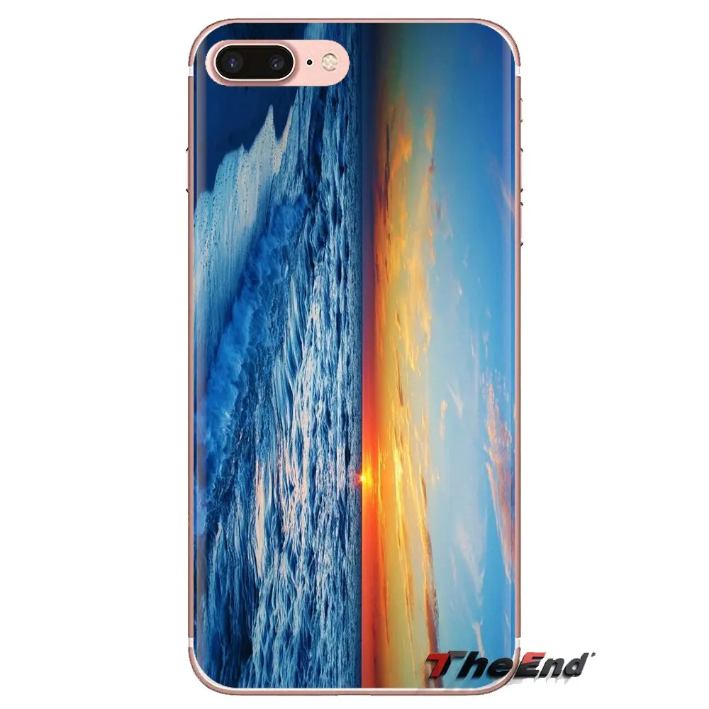 Закат пляж морские волны с принтом из силикона в виде ракушки Чехлы для Huawei NOVA 2 3 2i
