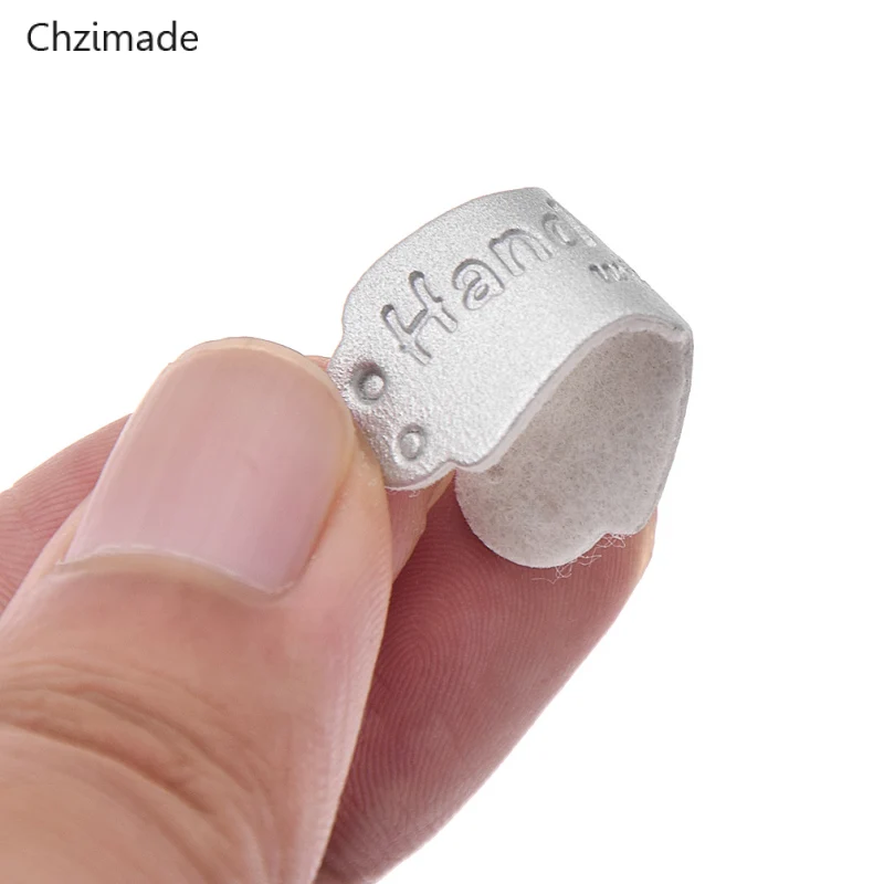 10 шт./лот бирки ручной работы с тиснением для одежды этикетки из искусственной