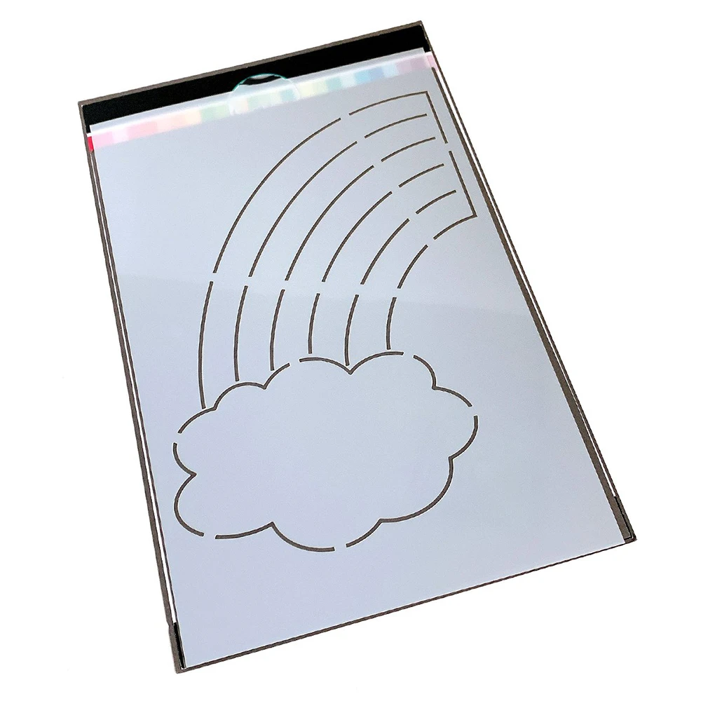 

2021 New Beautiful Rainbow Clouds Sky Decoration Metal Cutting Stencil DIY Scrapbooking Easter Craft Embossing Making Stenci