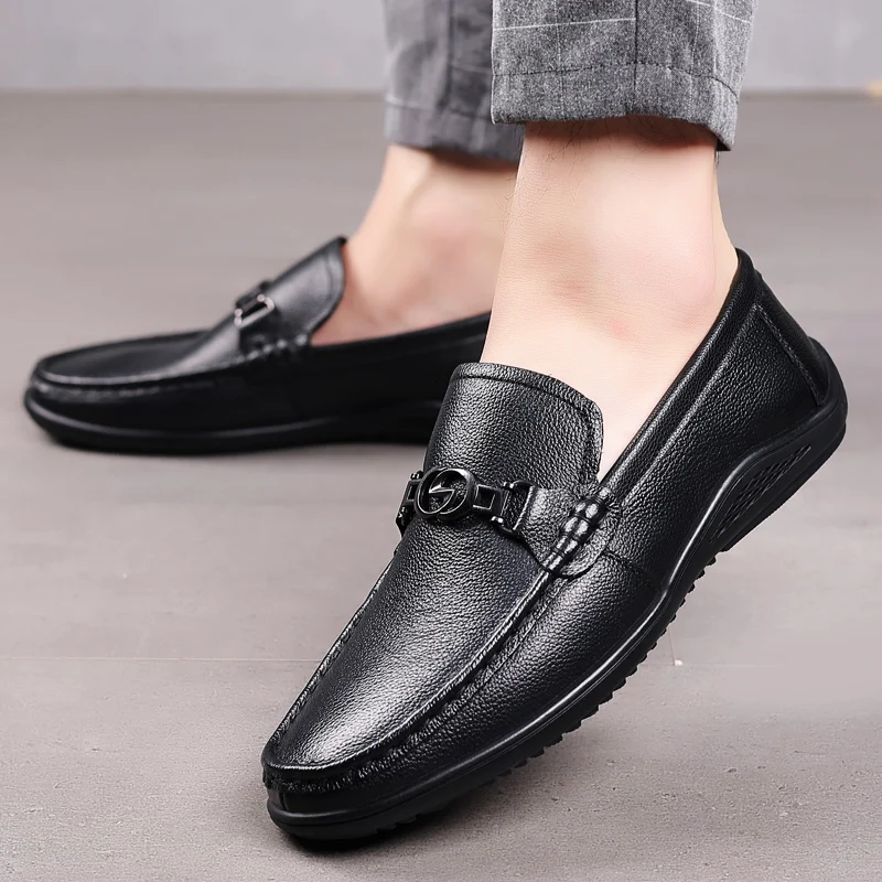 

Men Shoes Spring Men Lether Loafers Men Moccasins Top Quality PU Leather Man Casual Footwear Driving Shoes Large Size 38-48