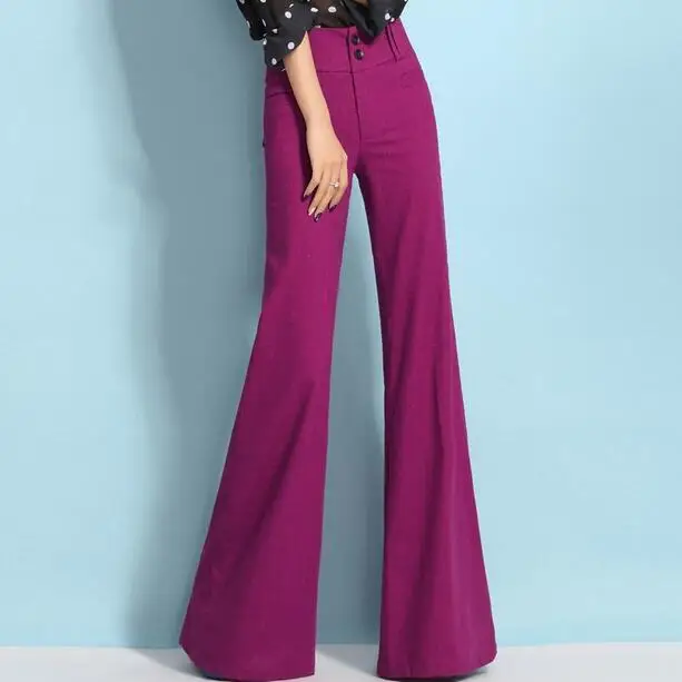 Женские винтажные свободные женские брюки с высокой талией карманами спереди