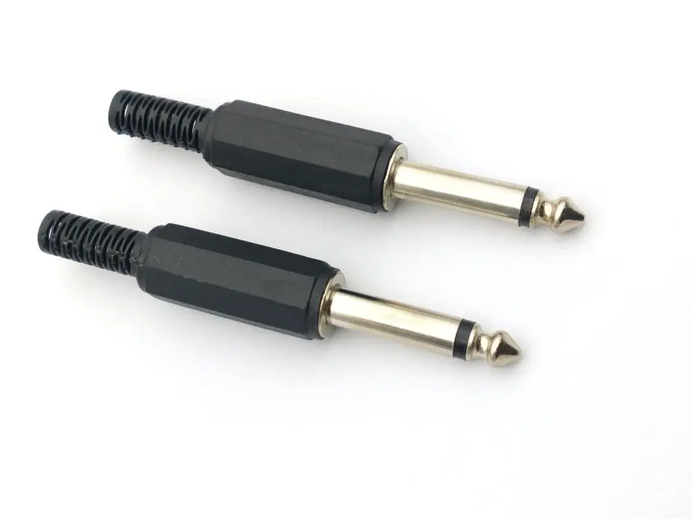 

100pcs 6.35 mm (1/4 in) Jack Male Mono Male Audio Adapter