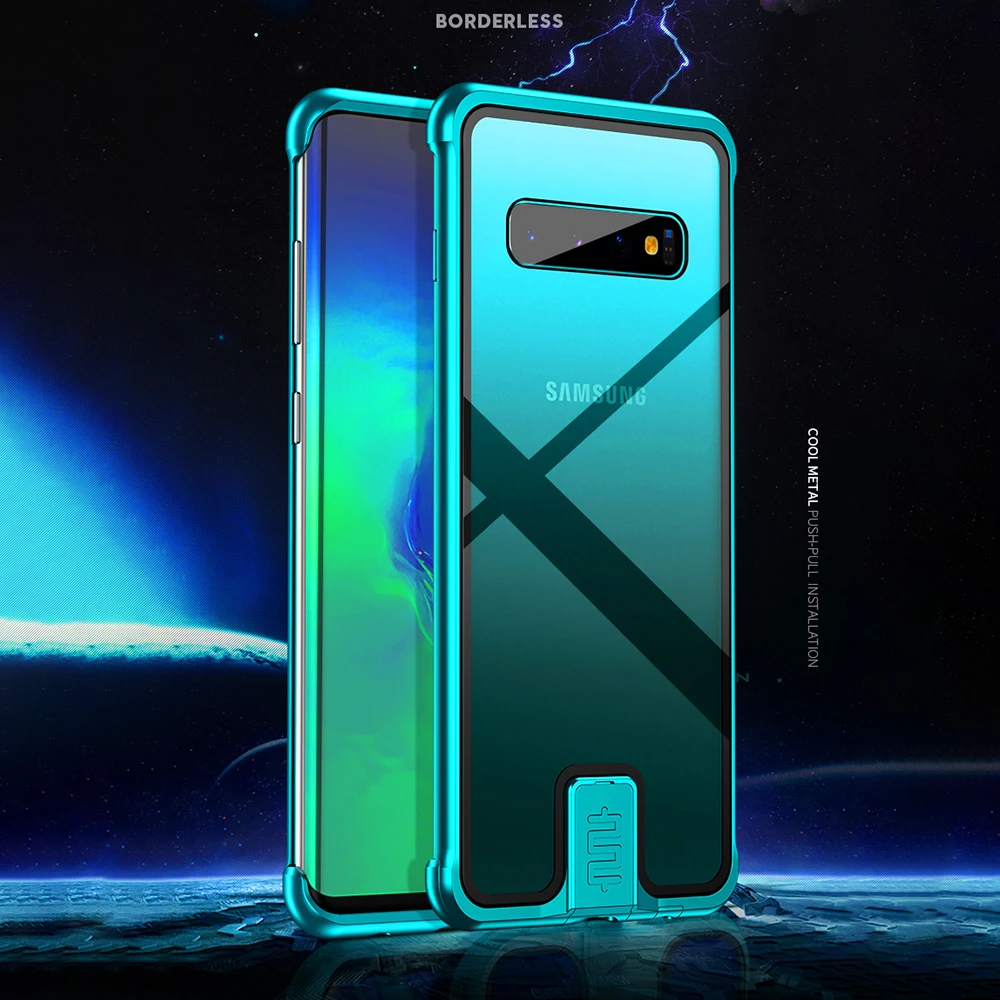 Чехол для Samsung Galaxy s 10 Plus Роскошный Алюминиевый металлический бампер каркас