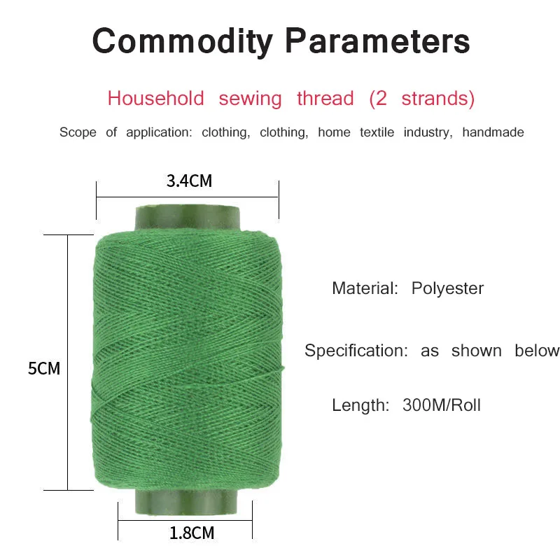 300 м/рулон высокопрочная хлопковая машинная вышивка швейные нитки для ручного