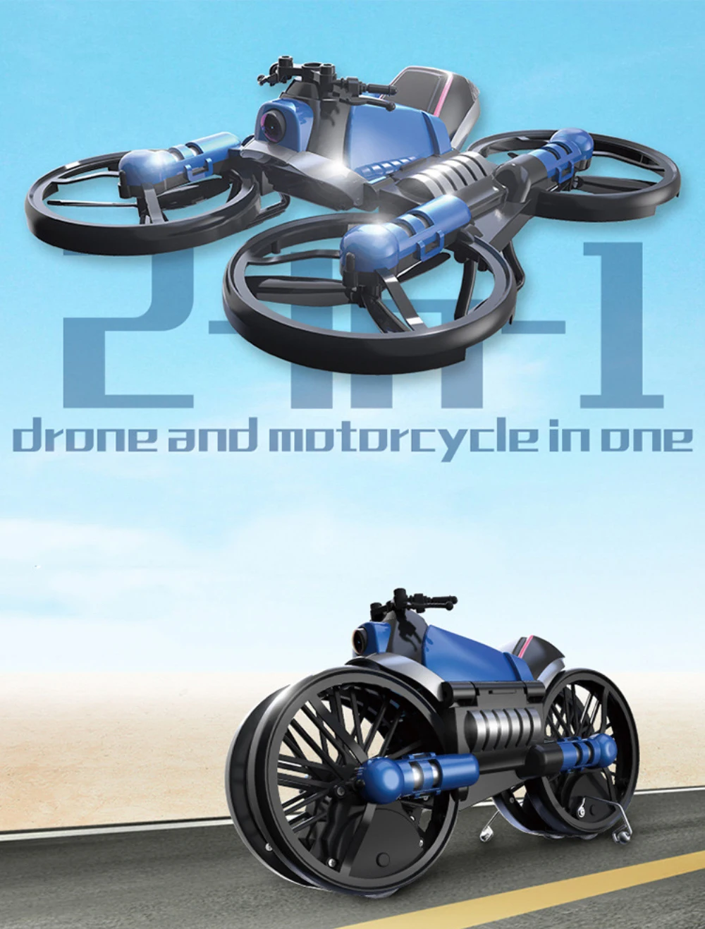 2 в 1 WiFi FPV RC Дрон с HD камерой режим удержания высоты RC Квадрокоптер трансформация RC Мотоцикл/вертолет креативная игрушка