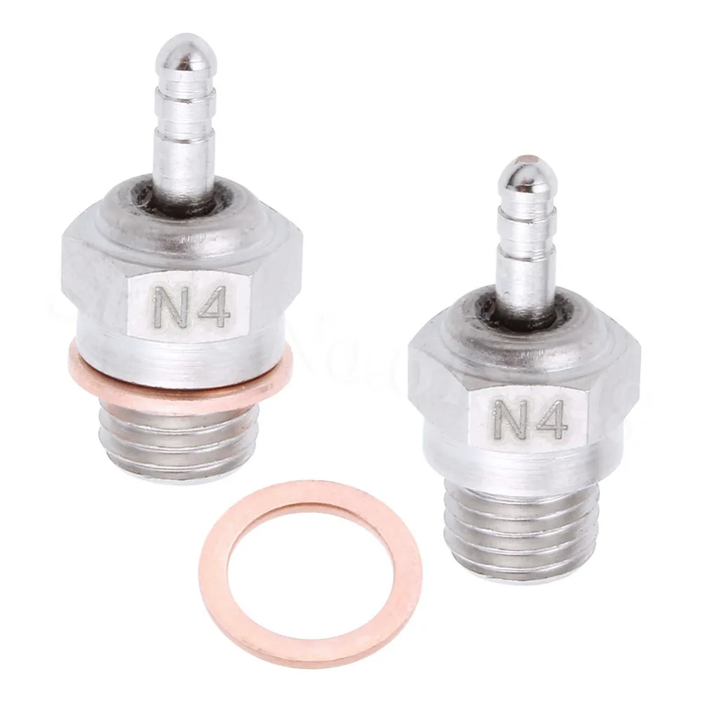 2 шт. N3 N4 Горячие свечи свечения зажигания#3#4 SH Vertex OS Nitro детали двигателя для 1/8 1/10 RC грузовик багги HPI Traxxas Redcat HSP 70117