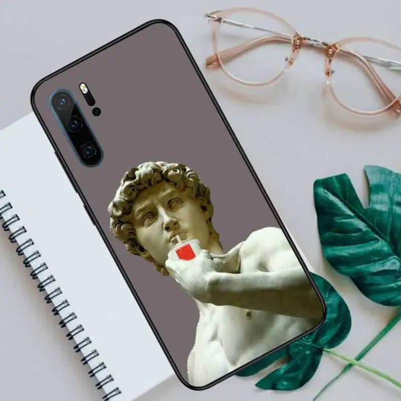 

Renaissance art Mona Lisa statue Phone Case For Huawei P40 P20 P30 lite Pro P Smart 2019 Mate 40 20 10 Lite Pro Nova 5t