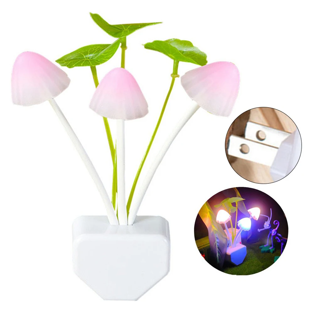

Новинка Ночной светильник 7 цветов Цветочный лампы мини светодиодный мечта гриб Luminaria Лампа 220V 3 Светодиодный лампа в виде гриба светодиодны...