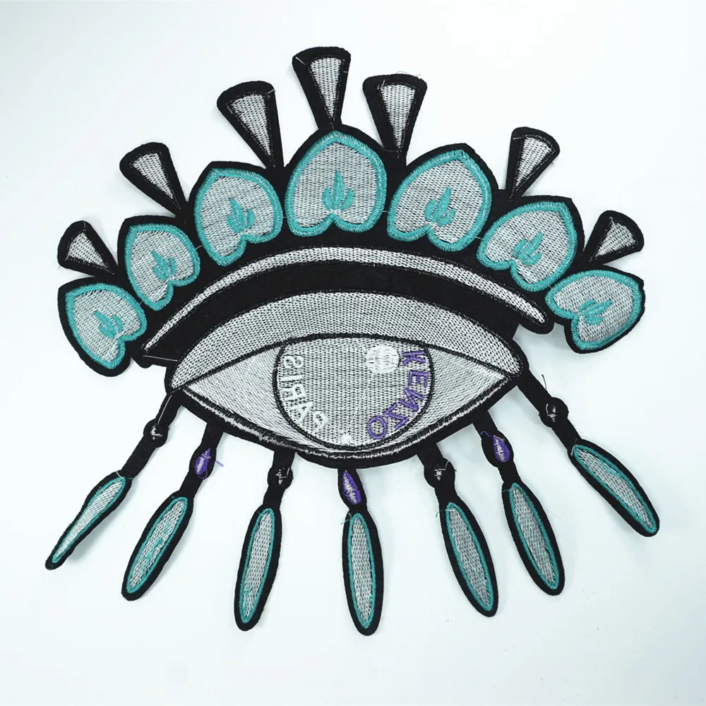 Нашивки для шитья одежды модные вышитые значки с глазами футболка пуховая куртка