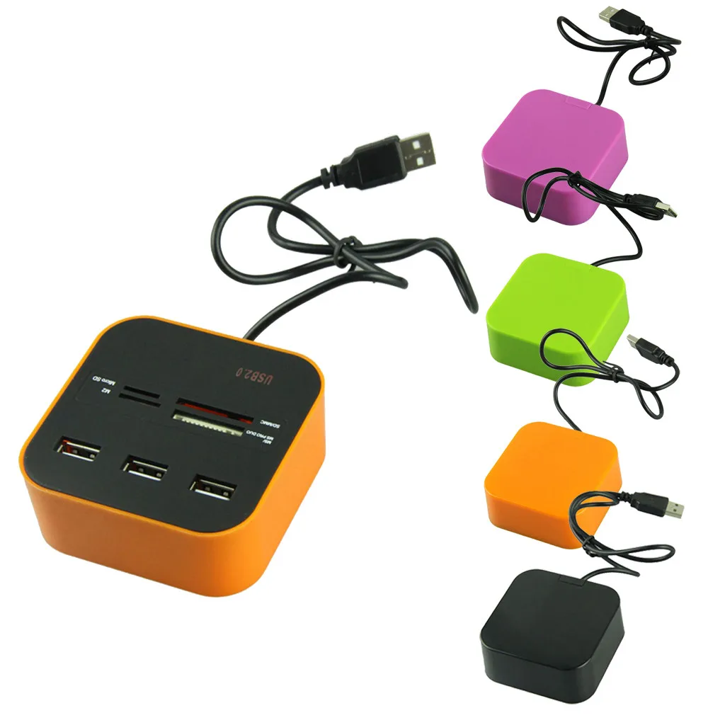 USB Switcher Hub 2 0 хаб комбинированный все в одном мультикардридер с 3 портами для MMC/M2/MS