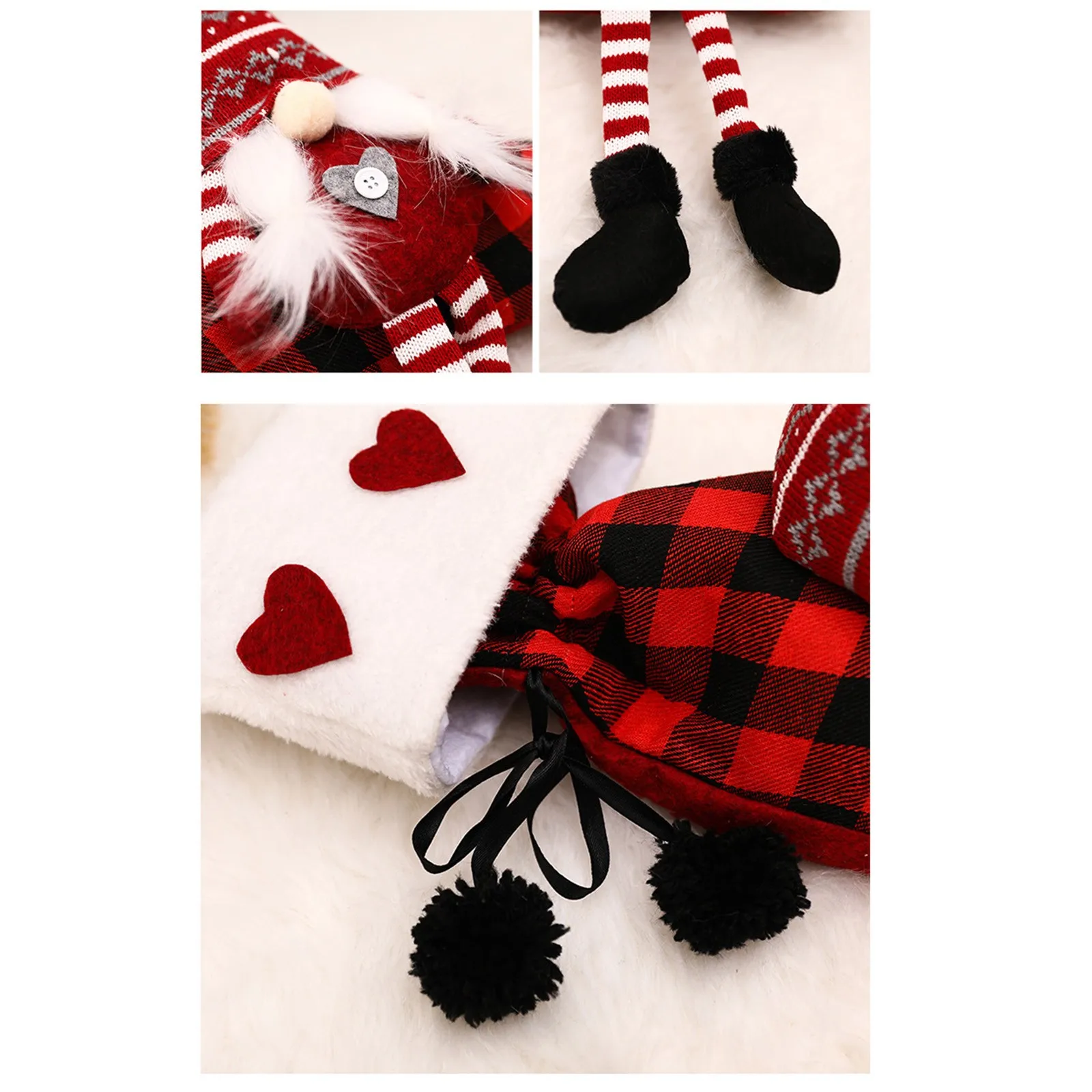 

Christmas Gifts Candy Bag Beads Christmas Santa Claus Snowman Socks Decorations Christmas home decoration Navidad Gift Socks
