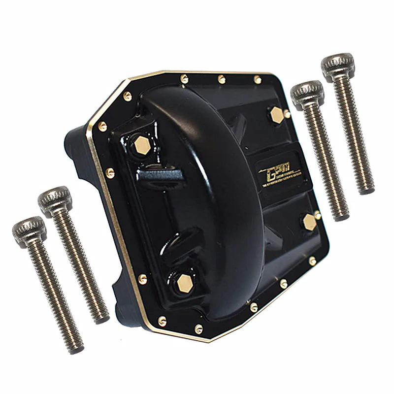 GPM AXIAL 1/6 SCX6 JEEP JLU WRANG Copper front/rear gearbox universal cover/gold edge black AXI252002