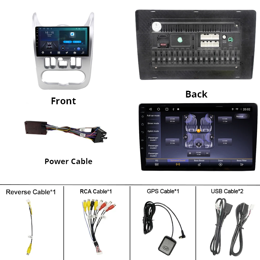 

2DIN Android 10 Car Radio For Renault Logan I 2009-2015 Stereo Receiver GPS Navigation Auto Radio DSP Car Audio NO 2DIN DVD IGO