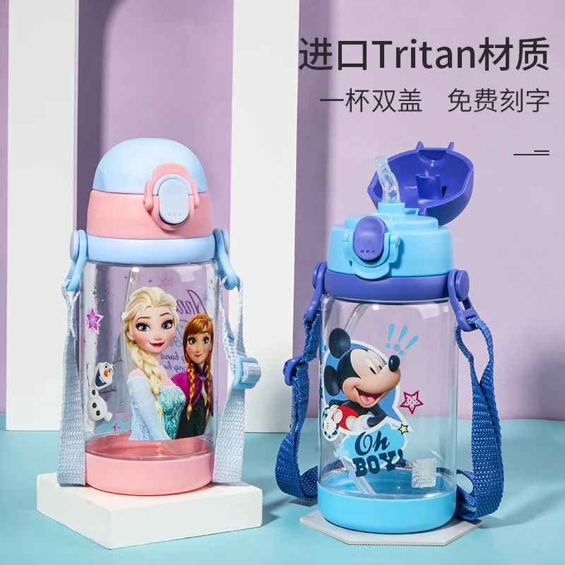 

Disney Mikey Minnie water bottle school water jug Children's Cute Water Cup ice bottle Portable Child Drinking Cup Straw Bottle
